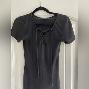 XS Black Lace Up Dress